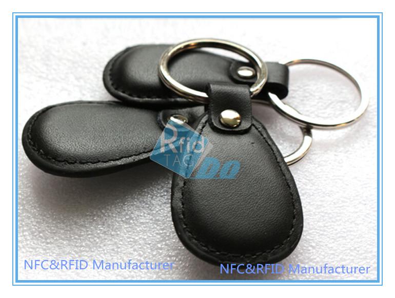  125KHZ EM4200 key fob Leather keychain tag 